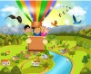 Children Flying with the Hot Air Balloon 42 pieces